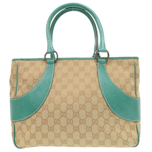 美品 グッチ GGキャンバス ハンドバッグ 113011トートバッグ レザー ベージュ 0600【中古】GUCCI