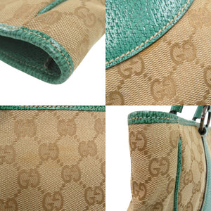 美品 グッチ GGキャンバス ハンドバッグ 113011トートバッグ レザー ベージュ 0600【中古】GUCCI