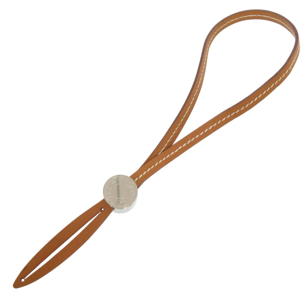 美品 エルメス グローブホルダー セリエ レザー メタル ブラウン 0605【中古】HERMES