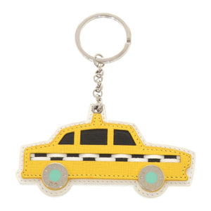 美品 ティファニー タクシー レザー イエロー キーホルダー 0607【中古】TIFFANY&Co.