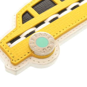 美品 ティファニー タクシー レザー イエロー キーホルダー 0607【中古】TIFFANY&Co.