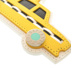 美品 ティファニー タクシー レザー イエロー キーホルダー 0607【中古】TIFFANY&Co.