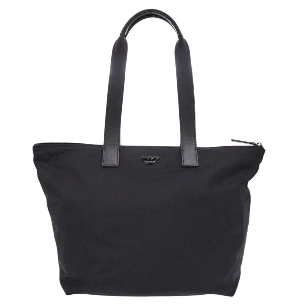 新品同様 エンポリオ アルマーニ ナイロン ブラック トートバッグ 黒 0609【中古】Emporio Armani