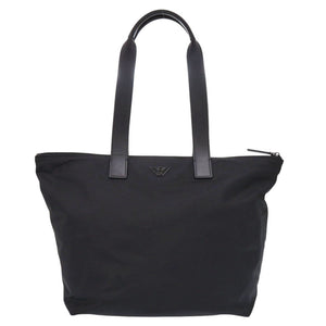 新品同様 エンポリオ アルマーニ ナイロン ブラック トートバッグ 黒 0609【中古】Emporio Armani
