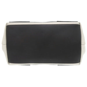 美品 バレンシアガ ネイビーカバスS キャンバス レザー ナチュラル ブラック ハンドバッグ 0615【中古】BALENCIAGA