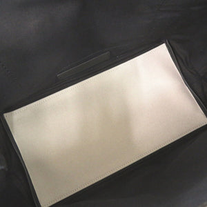 美品 バレンシアガ ネイビーカバスS キャンバス レザー ナチュラル ブラック ハンドバッグ 0615【中古】BALENCIAGA