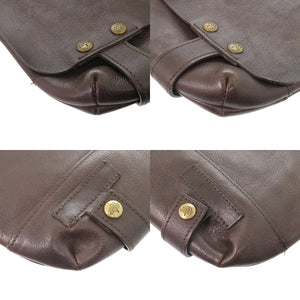 マルベリー ビジネスバッグ A4 書類 レザー ブラウン ゴールド金具 茶 ブリーフケース 0618【中古】MULBERRY