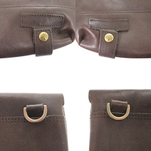 マルベリー ビジネスバッグ A4 書類 レザー ブラウン ゴールド金具 茶 ブリーフケース 0618【中古】MULBERRY