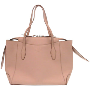 美品 トッズ XBWA0SA0200 レザー ピンク トートバッグ 0620【中古】TOD’S
