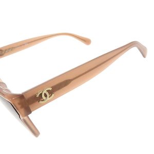 美品 シャネル ココマーク 5386-A プラスチック ベージュ系 サングラス 0628【中古】CHANEL