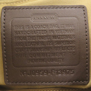 美品 コーチ シグネチャー キャンバス/レザー ブラウン ハンドバッグ 茶 0635-2【中古】COACH