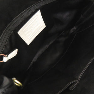 コーチ シグネチャー キャンバス/レザー グレー/ホワイト ショルダーバッグ 0635【中古】COACH