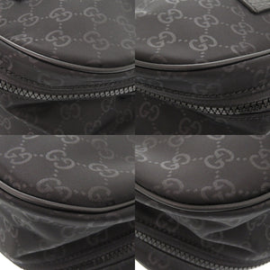 新品同様 グッチ GGナイロン ブラック ショルダーバッグ 黒 0637【中古】GUCCI