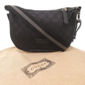 新品同様 グッチ GGナイロン ブラック ショルダーバッグ 黒 0637【中古】GUCCI