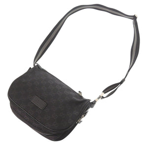 新品同様 グッチ GGナイロン ブラック ショルダーバッグ 黒 0637【中古】GUCCI