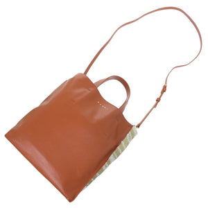 美品 マルニ 2WAY MUSEO SHMP0018U6 ファブリック/レザー ブラウン/ベージュ トートバッグ 0638【中古】MARNI