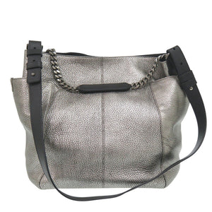 美品 ジミーチュウ レザー シルバー ショルダーバッグ 0639【中古】JIMMY CHOO