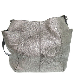 美品 ジミーチュウ レザー シルバー ショルダーバッグ 0639【中古】JIMMY CHOO