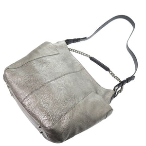 美品 ジミーチュウ レザー シルバー ショルダーバッグ 0639【中古】JIMMY CHOO