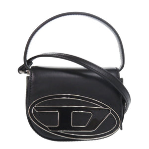 美品 ディーゼル 1DR XS ワンダー X08709 PR818 レザー ブラック ショルダーバッグ 黒 0644【中古】DIESEL