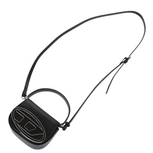 美品 ディーゼル 1DR XS ワンダー X08709 PR818 レザー ブラック ショルダーバッグ 黒 0644【中古】DIESEL