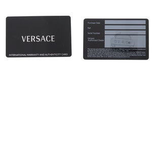 美品 ヴェルサーチ IAQ SS ブラック 黒文字盤 クオーツ 腕時計 0648【中古】VERSACE