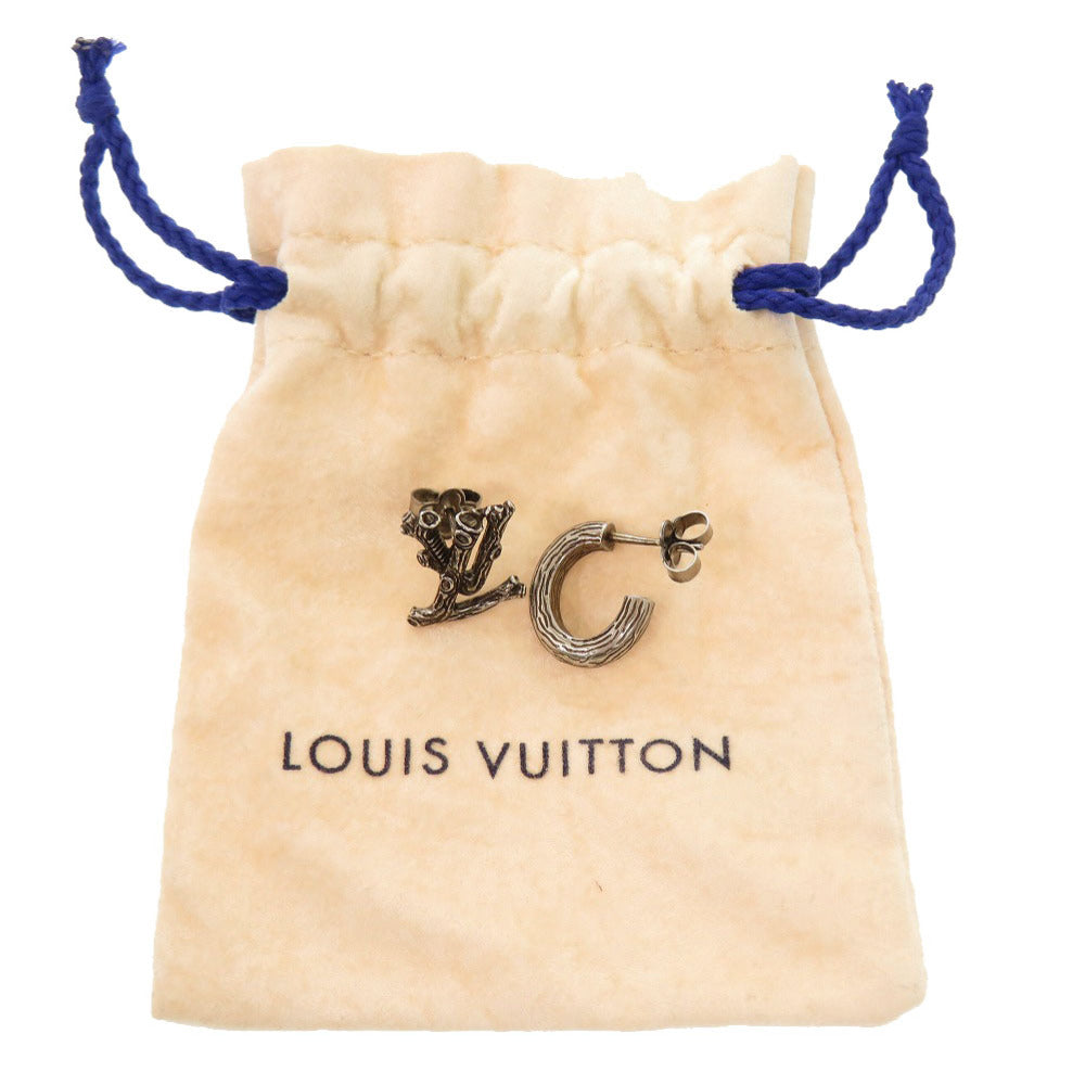 美品 ルイ ヴィトン ブックルLVウッド MP2783 メタル シルバー ピアス LV 0667【中古】LOUIS VUITTON