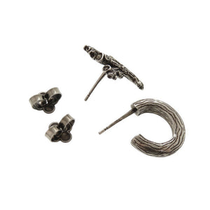 美品 ルイ ヴィトン ブックルLVウッド MP2783 メタル シルバー ピアス LV 0667【中古】LOUIS VUITTON