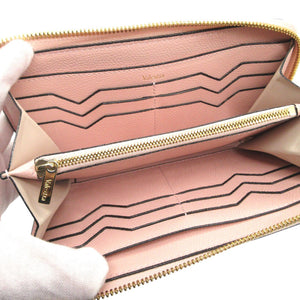 新品同様 ヴァレクストラ Lジップパース L字ファスナー 長財布 カーフ/ソフトカーフスキン ペオニア ピンク 0672【中古】Valextra