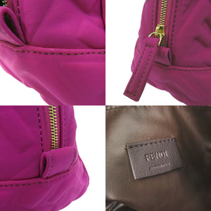 新品同様 フェンディ ビューティー ポーチ FFロゴ ズッカ柄 8N0171 ポリアミド パープル 0677【中古】FENDI