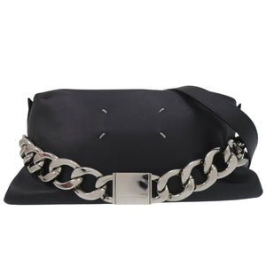 美品 メゾン マルジェラ チェーン 2WAY ショルダーバッグ クラッチバッグ S29WF0041 レザー ネイビー 0681【中古】Maison Margiela