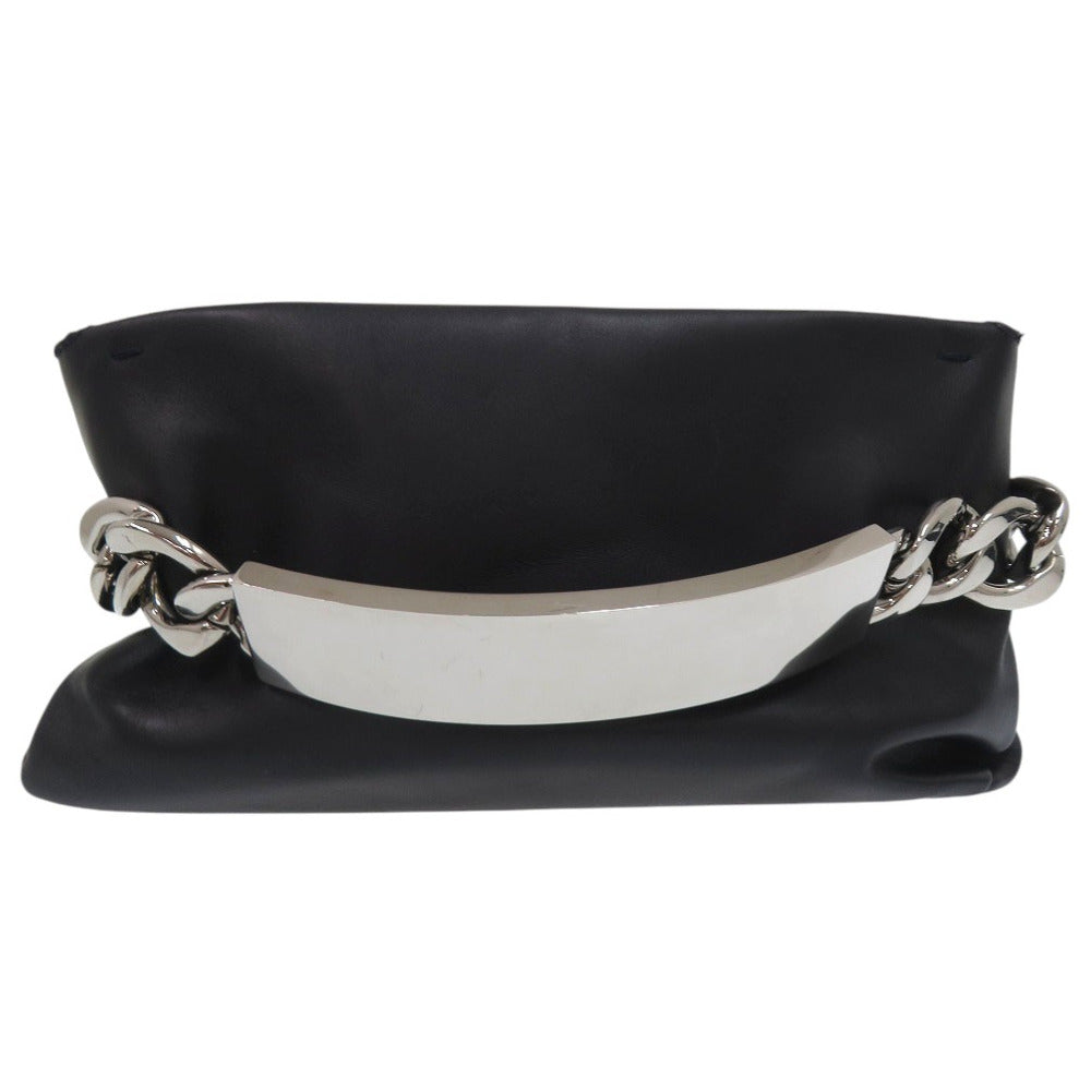 美品 メゾン マルジェラ チェーン 2WAY ショルダーバッグ クラッチバッグ S29WF0041 レザー ネイビー 0681【中古】Maison Margiela