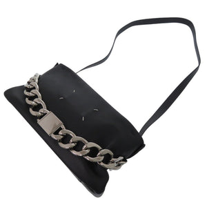 美品 メゾン マルジェラ チェーン 2WAY ショルダーバッグ クラッチバッグ S29WF0041 レザー ネイビー 0681【中古】Maison Margiela