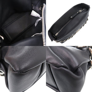 美品 メゾン マルジェラ チェーン 2WAY ショルダーバッグ クラッチバッグ S29WF0041 レザー ネイビー 0681【中古】Maison Margiela