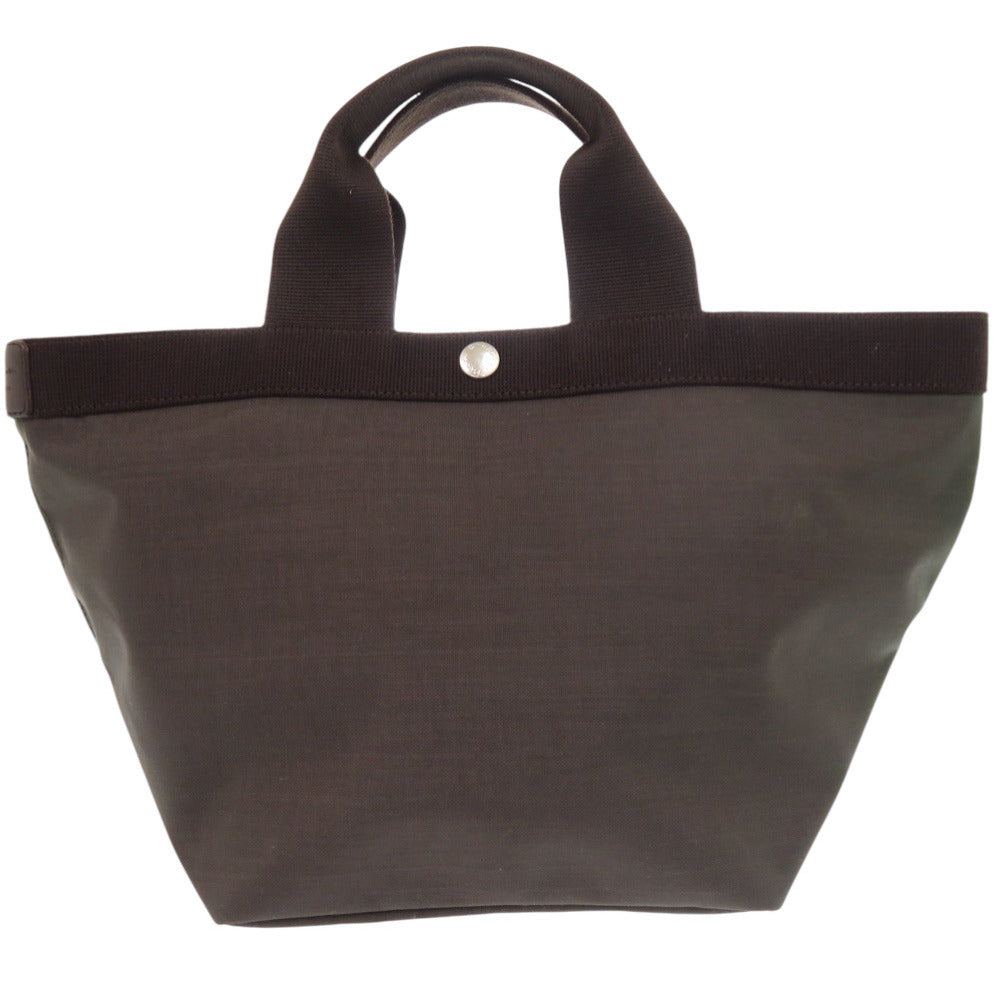 エルベ シャプリエ コーデュラナイロン舟型トート 707C ナイロン コットンキャンバス コーテッドキャンバス ブラウン トートバッグ 0694【中古】Herve Chapelier