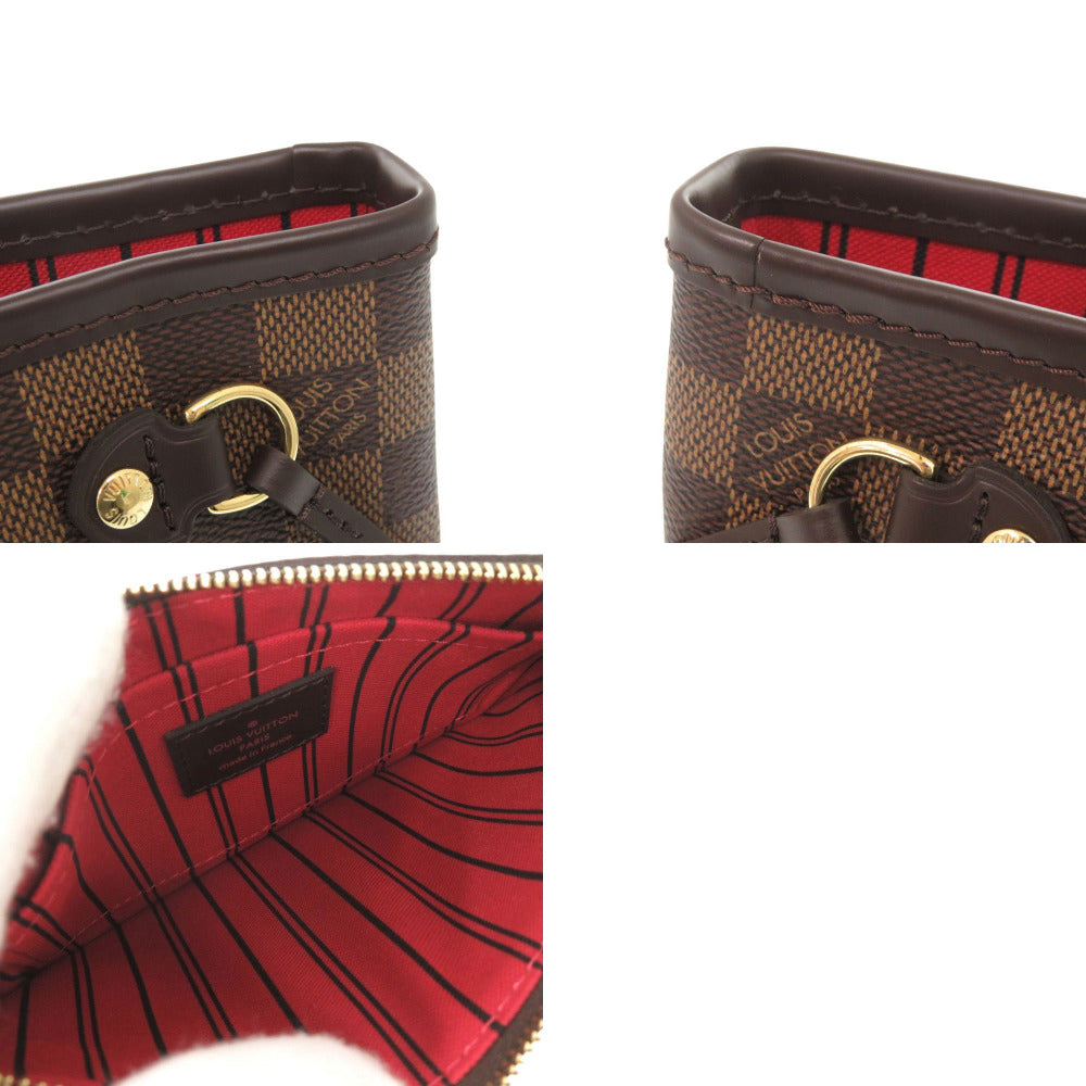 新品同様 ルイ ヴィトン ネヴァーフルPM ポーチ付き ダミエ N41359 ブラウン トートバッグ LV 0701【中古】LOUIS VUITTON