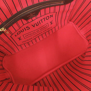 新品同様 ルイ ヴィトン ネヴァーフルPM ポーチ付き ダミエ N41359 ブラウン トートバッグ LV 0701【中古】LOUIS VUITTON