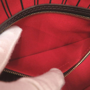 新品同様 ルイ ヴィトン ネヴァーフルPM ポーチ付き ダミエ N41359 ブラウン トートバッグ LV 0701【中古】LOUIS VUITTON