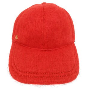 未使用品 グッチ GGマーモントベースボールキャップ 729349 帽子 ウール モヘア レッド 0709【中古】GUCCI
