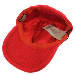未使用品 グッチ GGマーモントベースボールキャップ 729349 帽子 ウール モヘア レッド 0709【中古】GUCCI