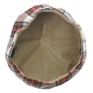 美品 グッチ チェック 432172 ウール/ポリエステル レッド ベレー帽 帽子 0710【中古】GUCCI