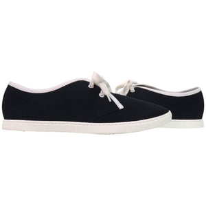 未使用 エルメス キャンバス レザー ネイビー サイズ43 スニーカー 紺 0714 【中古】 HERMES