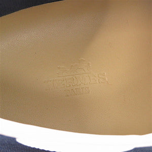 未使用 エルメス キャンバス レザー ネイビー サイズ43 スニーカー 紺 0714 【中古】 HERMES