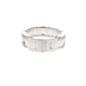 美品 シャネル ウルトラコレクション ミディアム #60 K18WG 750WG ダイヤモンド ホワイトセラミック シルバー ホワイト リング 指輪 ジュエリー 0727【中古】CHANEL