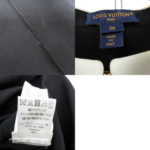 新品同様 ルイ ヴィトン テクニカルジャージー ピーターパンカラードレス スポーティ ハーフファスナー カラビナ FQDR45G72 ナイロン ポリウレタン ブラック LV 0730【中古】LOUIS VUITTON