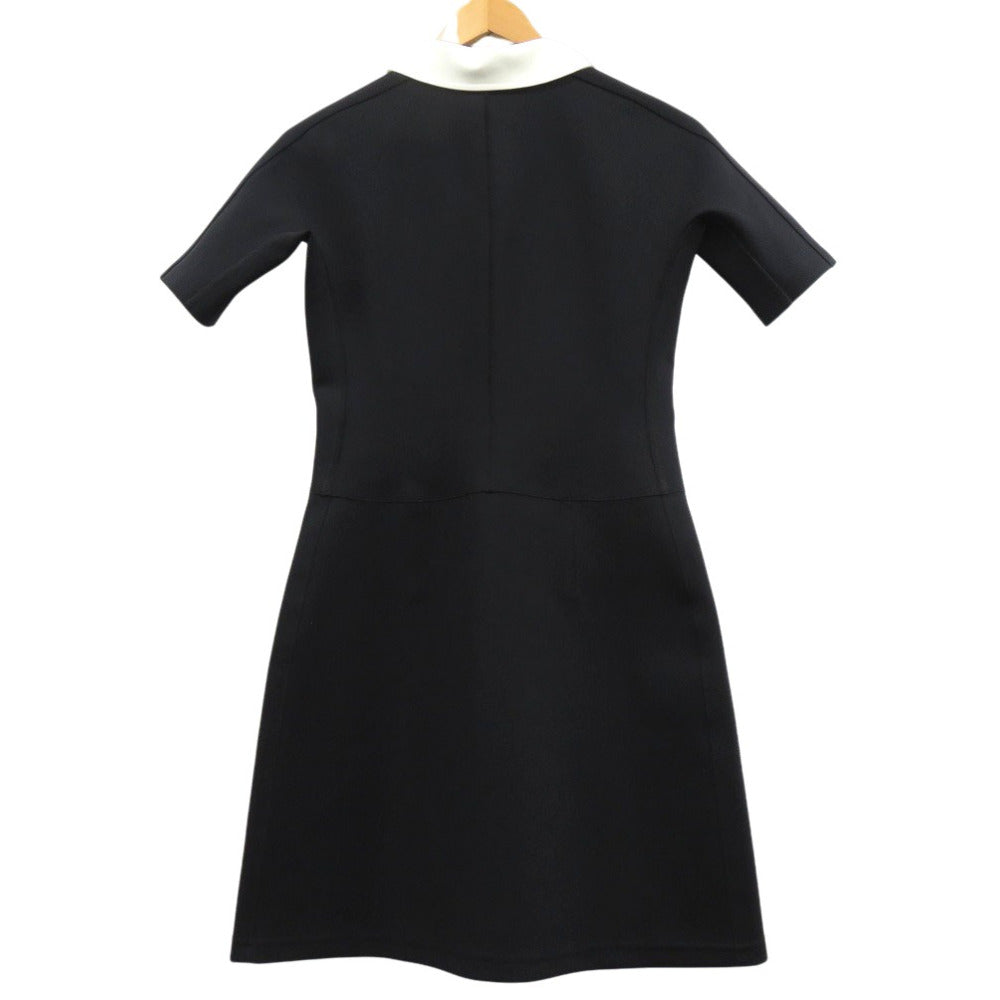 新品同様 ルイ ヴィトン テクニカルジャージー ピーターパンカラードレス スポーティ ハーフファスナー カラビナ FQDR45G72 ナイロン ポリウレタン ブラック LV 0730【中古】LOUIS VUITTON