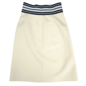 美品 ルイ ヴィトン LVストライプ ペンシルスカート RW222J G72 FNSK10 ナイロン ポリウレタン アイボリー LV 0731【中古】LOUIS VUITTON