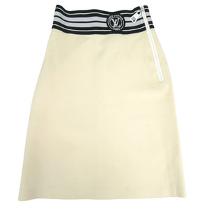 美品 ルイ ヴィトン LVストライプ ペンシルスカート RW222J G72 FNSK10 ナイロン ポリウレタン アイボリー LV 0731【中古】LOUIS VUITTON