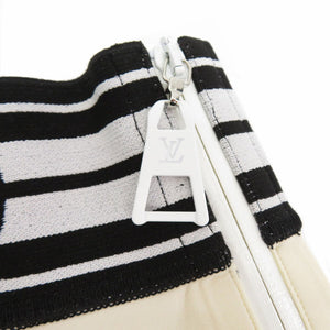 美品 ルイ ヴィトン LVストライプ ペンシルスカート RW222J G72 FNSK10 ナイロン ポリウレタン アイボリー LV 0731【中古】LOUIS VUITTON