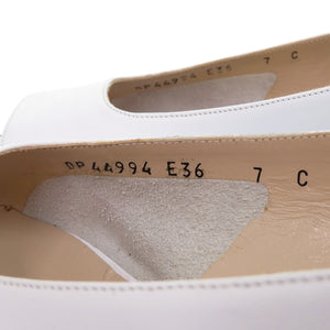 美品 サルヴァトーレ フェラガモ DP44994 レザー ホワイト 白 パンプス 0734【中古】Salvatore Ferragamo